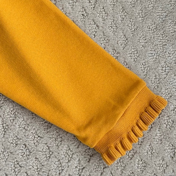 Talbots Plus Ruffle Trim Raglan Cotton Sweatshirt Yellow 2X Fall Feminine Cozy - Picture 6 of 12